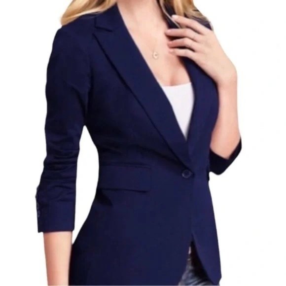 BODY BY VICTORIA | Black Single Button Blazer | Size 2 - Picture 3 of 10